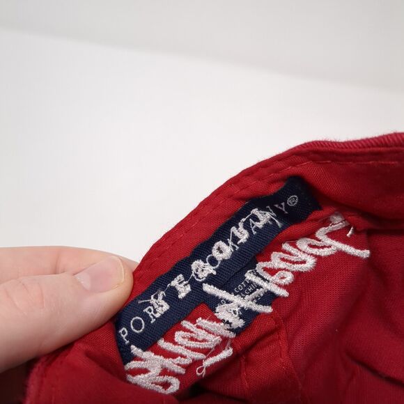 Brian Head Resort Strapback Hat Red OS Adjustable Embroidered Port & Company - Picture 10 of 10